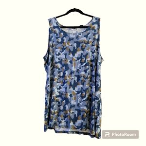 Logo Lounge Blue Camo Sleeveless Tank 2X